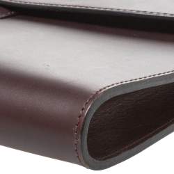 Alfred Dunhill Dark Brown Leather Flap Document Case