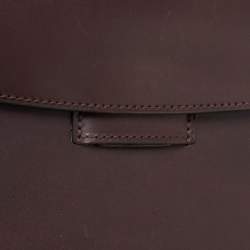 Alfred Dunhill Dark Brown Leather Flap Document Case
