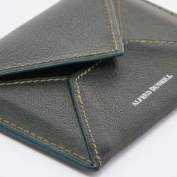 Alfred Dunhill Green Leather Flap Card Case