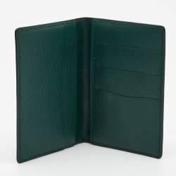 Alfred Dunhill Navy Blue Leather Logo Bifold Card Case