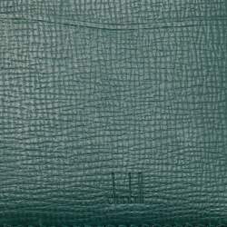 Alfred Dunhill Navy Blue Leather Logo Bifold Card Case