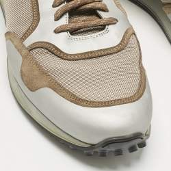 Pre Owned Alfred Dunhill Multicolor Leather and Mesh Radial Runner Sneakers Size 46