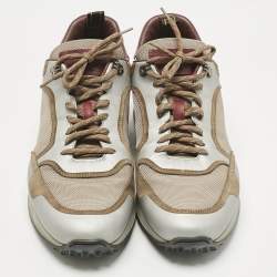 Pre Owned Alfred Dunhill Multicolor Leather and Mesh Radial Runner Sneakers Size 46