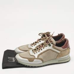 Pre Owned Alfred Dunhill Multicolor Leather and Mesh Radial Runner Sneakers Size 46