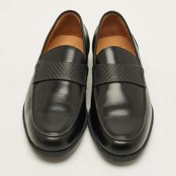 Pre Owned Alfred Dunhill Size 41 Black Leather Loafers