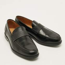 Pre Owned Alfred Dunhill Size 41 Black Leather Loafers
