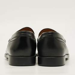 Pre Owned Alfred Dunhill Size 41 Black Leather Loafers