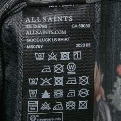 Pre Owned All Saints Black Floral Print Crepe Goodluck LS Shirt S