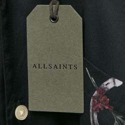 Pre Owned All Saints Black Floral Print Crepe Goodluck LS Shirt S