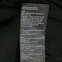 All Saints Black Gabardine Relaxed Fit Button Front Shirt XS