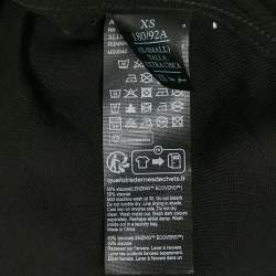 All Saints Black Gabardine Relaxed Fit Button Front Shirt XS