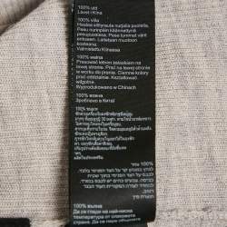 All Saints Grey Marl Wool Rib Knit Open Front Cardigan S