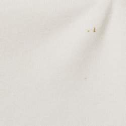 Pre Owned All Saints Off-White Cotton V-Neck T-Shirt M