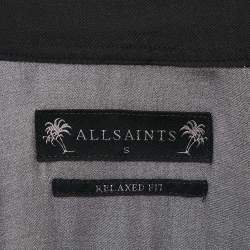 Pre Owned All Saints Black Paisley Print Crepe Short Sleeve Shirt S