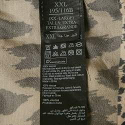 All Saints Brown Leopard Print Button Front Oversized Shirt XXL