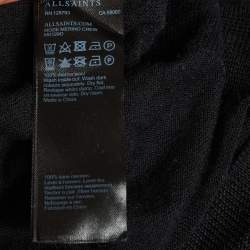 Pre Owned All Saints Black Black Merino Wool Moda Crew Sweatshirt S