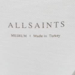 Pre Owned All Saints قميص قطني بيكيه أبيض بأكمام قصيرة مقاس متوسط