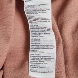 Pre Owned All Saints Dusky Pink Cotton Pique Short Sleeve Polo T-Shirt M 