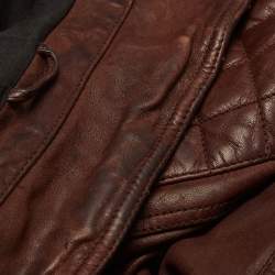 Pre Owned جاكيت آل ساينتس جلد بني كونروي بايكر مقاس متوسط (ميديوم)