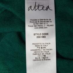Pre Owned Altea Green Ombre Cotton Knit Polo T-Shirt L