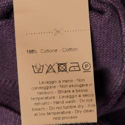 مملوكة مسبقًا Altea Purple Ombre Cotton Knit Polo T-Shirt L