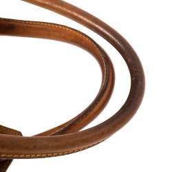 Pre Owned Alviero Martini 1A Classe Brown Geo Coated Canvas Weekender Bag