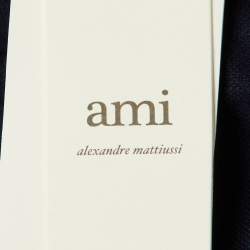 Pre Owned Ami Navy Blue Embroidered Detail Ami De Coeur Cotton Shirt S