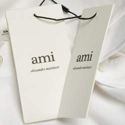 مملوكة مسبقًا Ami Alexandre Mattiussi White Cotton Long Sleeve Shirt M