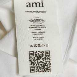 مملوكة مسبقًا Ami Alexandre Mattiussi White Cotton Long Sleeve Shirt M