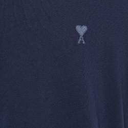 Pre Owned Ami Alexandre Mattiussi Blue Cotton Crew Neck T Shirt