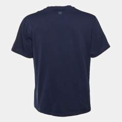 Pre Owned Ami Alexandre Mattiussi Blue Cotton Crew Neck T Shirt
