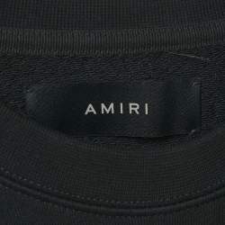 Amiri Black Cotton Knit Round Neck Sweatshirt M