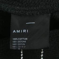 Amiri Black Cotton Knit Round Neck Sweatshirt M