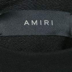 Amiri Black Cotton Knit Round Neck Sweatshirt M