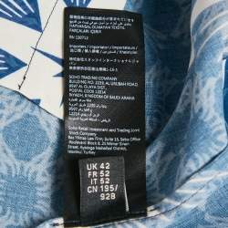 Amiri Blue Startburst Print Crepe Champ Shirt XL
