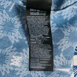 Amiri Blue Startburst Print Crepe Champ Shirt XL