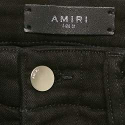 Pre Owned Amiri Black Denim Tactical Cargo Pants S Waist 28"