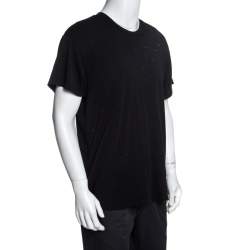 Pre Owned Amiri Black Distressed Cotton Shotgun T-Shirt M