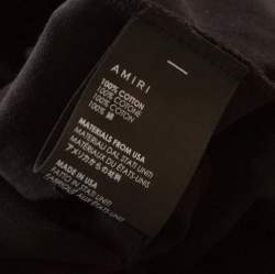 Pre Owned Amiri Black Distressed Cotton Shotgun T-Shirt M