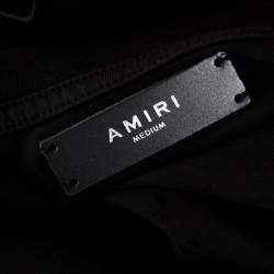 Pre Owned Amiri Black Distressed Cotton Shotgun T-Shirt M
