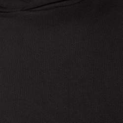 Pre Owned Amiri Black Knit Glitter Dagger Detail Hooded Sweatshirt S