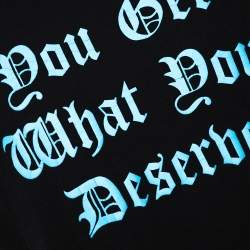 Pre Owned Amiri Black & Blue Deserve Print Cotton Crew Neck T-Shirt M