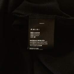 Pre Owned Amiri Black & Blue Deserve Print Cotton Crew Neck T-Shirt M