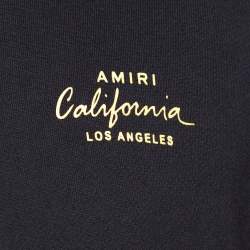 Amiri Black & Yellow Bones Print Cotton Pullover Hoodie M