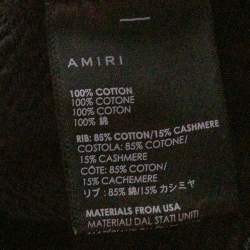 Amiri Black & Yellow Bones Print Cotton Pullover Hoodie M