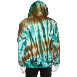 Amiri Multicolor Tie-Dye Printed Cotton Knit Commando Patch Detail Hoodie M