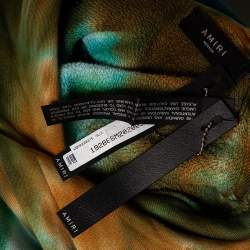 Amiri Multicolor Tie-Dye Printed Cotton Knit Commando Patch Detail Hoodie M