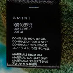 Amiri Multicolor Tie-Dye Printed Cotton Knit Commando Patch Detail Hoodie M