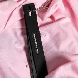 Pre Owned Amiri Pink Distressed Cotton Beverly Hills Printed Boyfriend T-Shirt XS