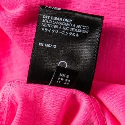 Pre Owned Amiri Pink Cotton Five Star Logo Printed Crewneck T-Shirt XS